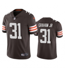 Men's Cleveland Browns #31 Thomas Graham Jr. Brown Vapor Untouchable Limited Jersey