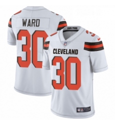 Mens Nike Cleveland Browns 30 Denzel Ward White Vapor Untouchable Limited Player NFL Jersey