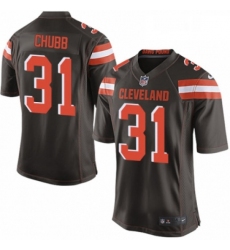 Mens Nike Cleveland Browns 31 Nick Chubb Game Brown Team Color NFL Jersey