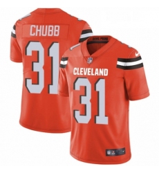 Mens Nike Cleveland Browns 31 Nick Chubb Orange Alternate Vapor Untouchable Limited Player NFL Jersey