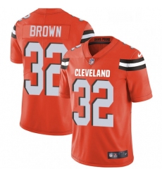 Mens Nike Cleveland Browns 32 Jim Brown Orange Alternate Vapor Untouchable Limited Player NFL Jersey