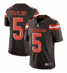 Mens Nike Cleveland Browns 5 Tyrod Taylor Brown Team Color Vapor Untouchable Limited Player NFL Jersey