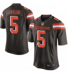 Mens Nike Cleveland Browns 5 Tyrod Taylor Game Brown Team Color NFL Jersey