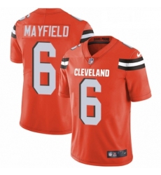 Mens Nike Cleveland Browns 6 Baker Mayfield Orange Alternate Vapor Untouchable Limited Player NFL Jersey