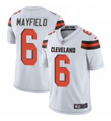 Mens Nike Cleveland Browns 6 Baker Mayfield White Vapor Untouchable Limited Player NFL Jersey
