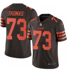 Mens Nike Cleveland Browns 73 Joe Thomas Elite Brown Rush Vapor Untouchable NFL Jersey