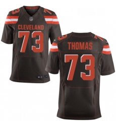 Mens Nike Cleveland Browns 73 Joe Thomas Elite Brown Team Color NFL Jersey