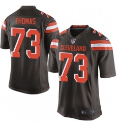 Mens Nike Cleveland Browns 73 Joe Thomas Game Brown Team Color NFL Jersey