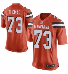 Mens Nike Cleveland Browns 73 Joe Thomas Game Orange Alternate NFL Jersey