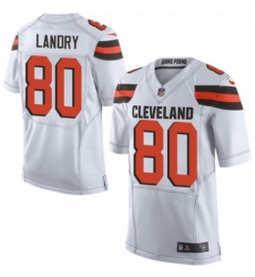 Mens Nike Cleveland Browns 80 Jarvis Landry Elite White NFL Jersey