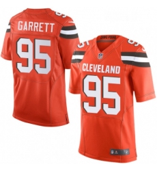 Mens Nike Cleveland Browns 95 Myles Garrett Elite Orange Alternate NFL Jersey