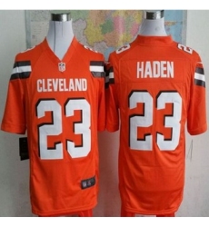 New Cleveland Browns #23 Joe Haden Orange Alternate Men Stitched NFL Game Jersey