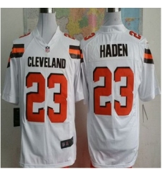 New Cleveland Browns #23 Joe Haden White Men Stitched NFL Game Jersey