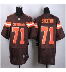 New Cleveland Browns #71 Danny Shelton Brown Team Color Men Stitched NFL New Elite jersey