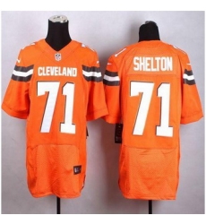 New Cleveland Browns #71 Danny Shelton Orange Alternate Men Stitched NFL New Elite jersey