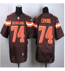 New Cleveland Browns #74 Cameron Erving Brown Team Color Men Stitched NFL New Elite jersey