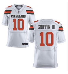 Nike Browns #10 Robert Griffin III White Mens Stitched NFL New Elite Jersey
