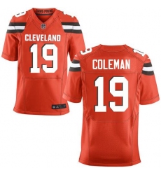 Nike Browns #19 Corey Coleman Orange Alternate Mens Stitched NFL Elite Jersey