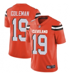 Nike Browns #19 Corey Coleman Orange Alternate Mens Stitched NFL Vapor Untouchable Limited Jersey