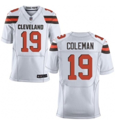 Nike Browns #19 Corey Coleman White Mens Stitched NFL Elite Jersey