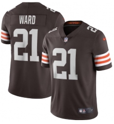 Nike Browns 21 Denzel Ward Brown 2020 New Vapor Untouchable Limited Jersey