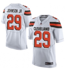 Nike Browns #29 Duke Johnson Jr White Mens Stitched NFL New Elite Jersey