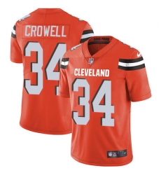 Nike Browns #34 Isaiah Crowell Orange Alternate Mens Stitched NFL Vapor Untouchable Limited Jersey