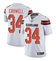 Nike Browns #34 Isaiah Crowell White Mens Stitched NFL Vapor Untouchable Limited Jersey