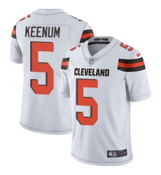 Nike Browns 5 Case Keenum White Men Stitched NFL Vapor Untouchable Limited Jersey
