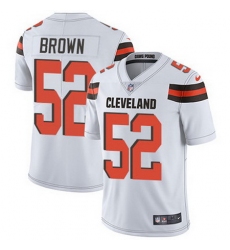 Nike Browns #52 Preston Brown White Mens Stitched NFL Vapor Untouchable Limited Jersey