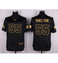 Nike Browns #55 Danny Shelton Black Men Stitched NFL Elite Pro Line Gold Collection Jersey