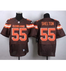 Nike Browns #55 Danny Shelton Brown Team Color Men Stitched NFL New Elite Jersey