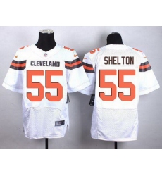 Nike Browns #55 Danny Shelton White Men Stitched NFL New Elite Jersey