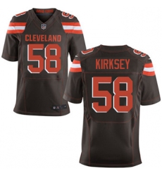 Nike Browns #58 Christian Kirksey Brown Team Color Mens Stitched NFL New Elite Jersey
