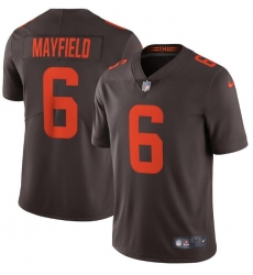 Nike Browns 6 Baker Mayfield Brown Alternate 2020 New Vapor Untouchable Limited Jersey
