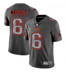 Nike Browns 6 Baker Mayfield Gray Camo Vapor Untouchable Limited Jersey