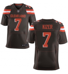 Nike Browns #7 DeShone Kizer Brown Team Color Mens Stitched NFL New Elite Jersey