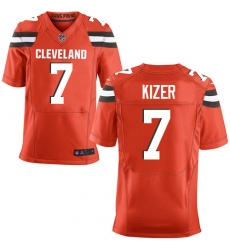 Nike Browns #7 DeShone Kizer Orange Alternate Mens Stitched NFL New Elite Jersey