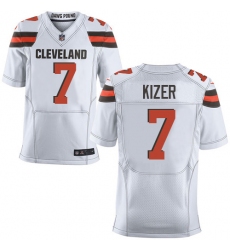 Nike Browns #7 DeShone Kizer White Mens Stitched NFL New Elite Jersey