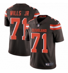 Nike Browns 71 Jedrick Wills JR Brown Team Color Men Stitched NFL Vapor Untouchable Limited Jersey