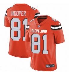Nike Browns 81 Austin Hooper Orange Alternate Men Stitched NFL Vapor Untouchable Limited Jersey