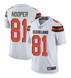 Nike Browns 81 Austin Hooper White Men Stitched NFL Vapor Untouchable Limited Jersey