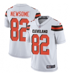 Nike Browns #82 Ozzie Newsome White Mens Stitched NFL Vapor Untouchable Limited Jersey