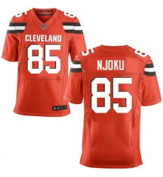 Nike Browns #85 David Njoku Orange Alternate Mens Stitched NFL New Elite Jersey
