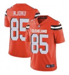 Nike Browns #85 David Njoku Orange Alternate Mens Stitched NFL Vapor Untouchable Limited Jersey