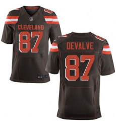 Nike Browns #87 Seth DeValve Brown Team Color Mens Stitched NFL New Elite Jersey
