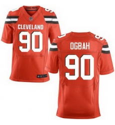 Nike Browns #90 Emmanuel Ogbah Orange Alternate Mens Stitched NFL New Elite Jersey