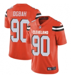Nike Browns #90 Emmanuel Ogbah Orange Alternate Mens Stitched NFL Vapor Untouchable Limited Jersey