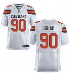 Nike Browns #90 Emmanuel Ogbah White Mens Stitched NFL New Elite Jersey