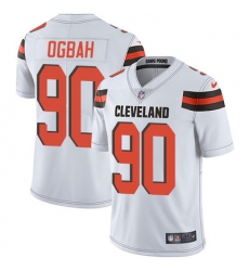 Nike Browns #90 Emmanuel Ogbah White Mens Stitched NFL Vapor Untouchable Limited Jersey